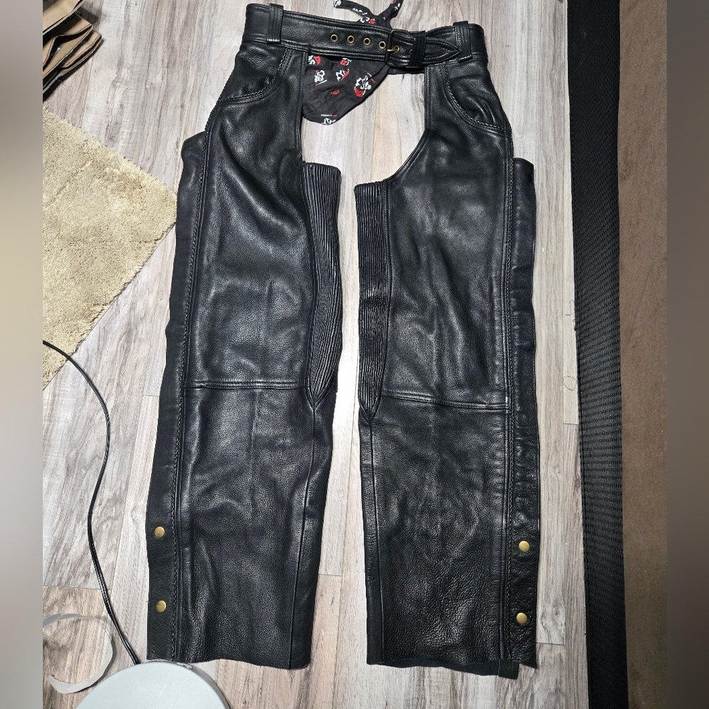 Vintage Vance Leathers Women Soft Leather Chaps Sz XS